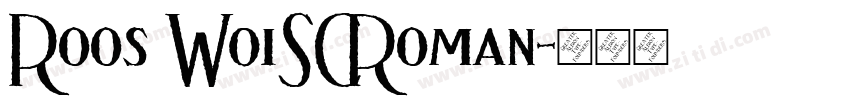 Roos W01SC Roman字体转换